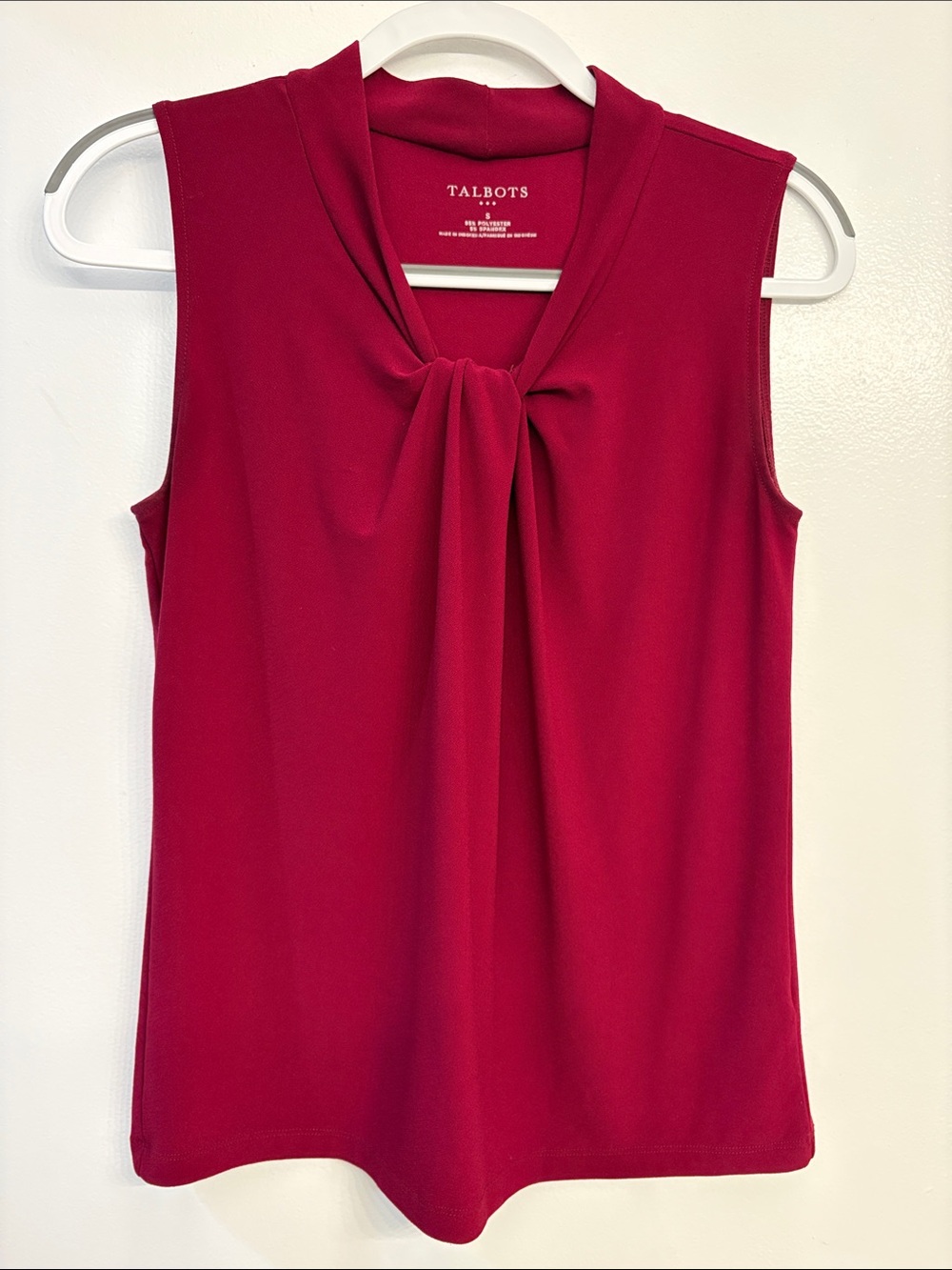 Talbots Sleeveless Tie-Neck Camisole in Ruby Office Work Professional